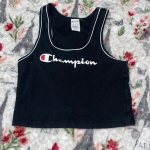 Champion Black Cropped Tank Top